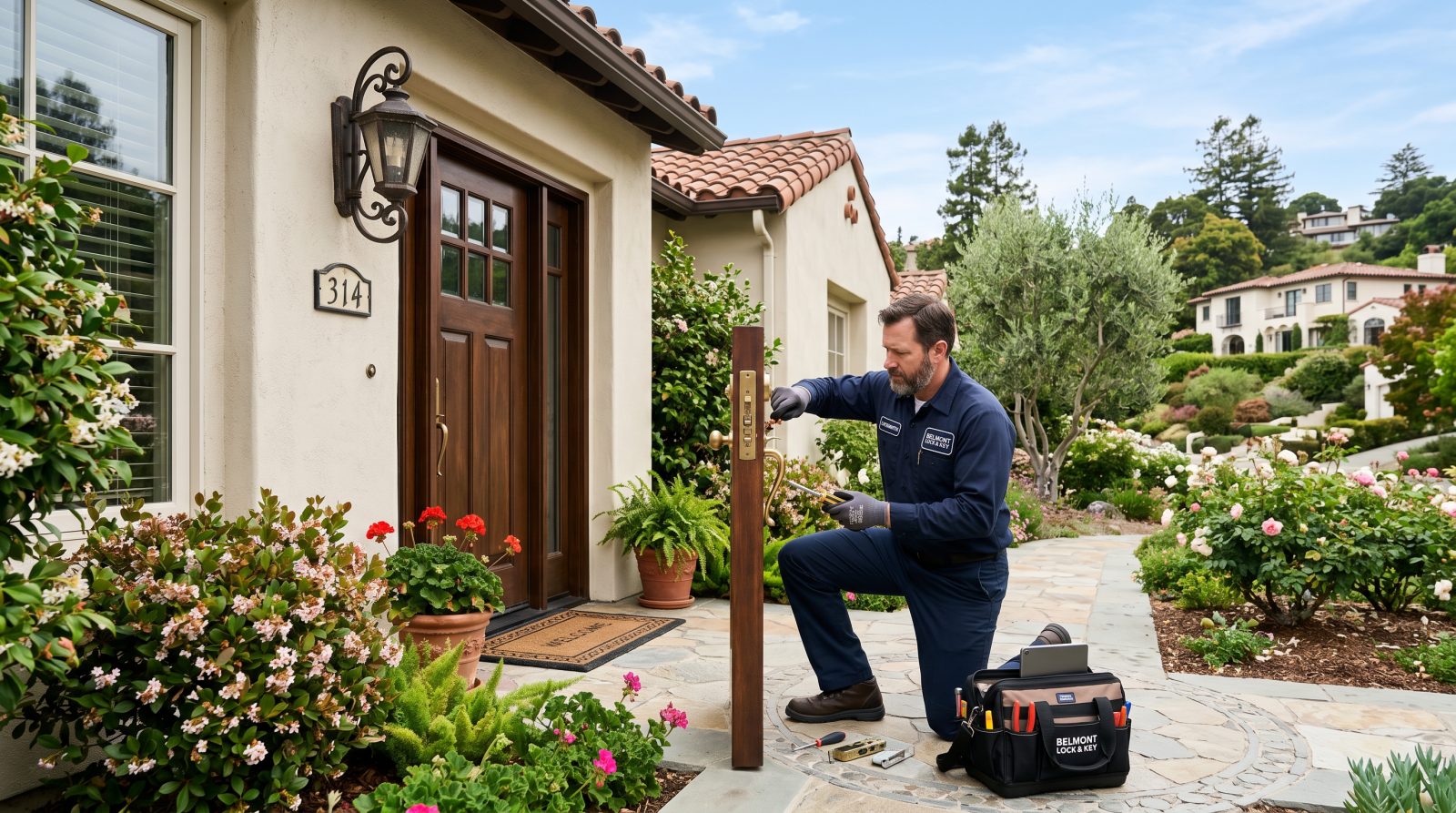 Locksmith service in Belmont